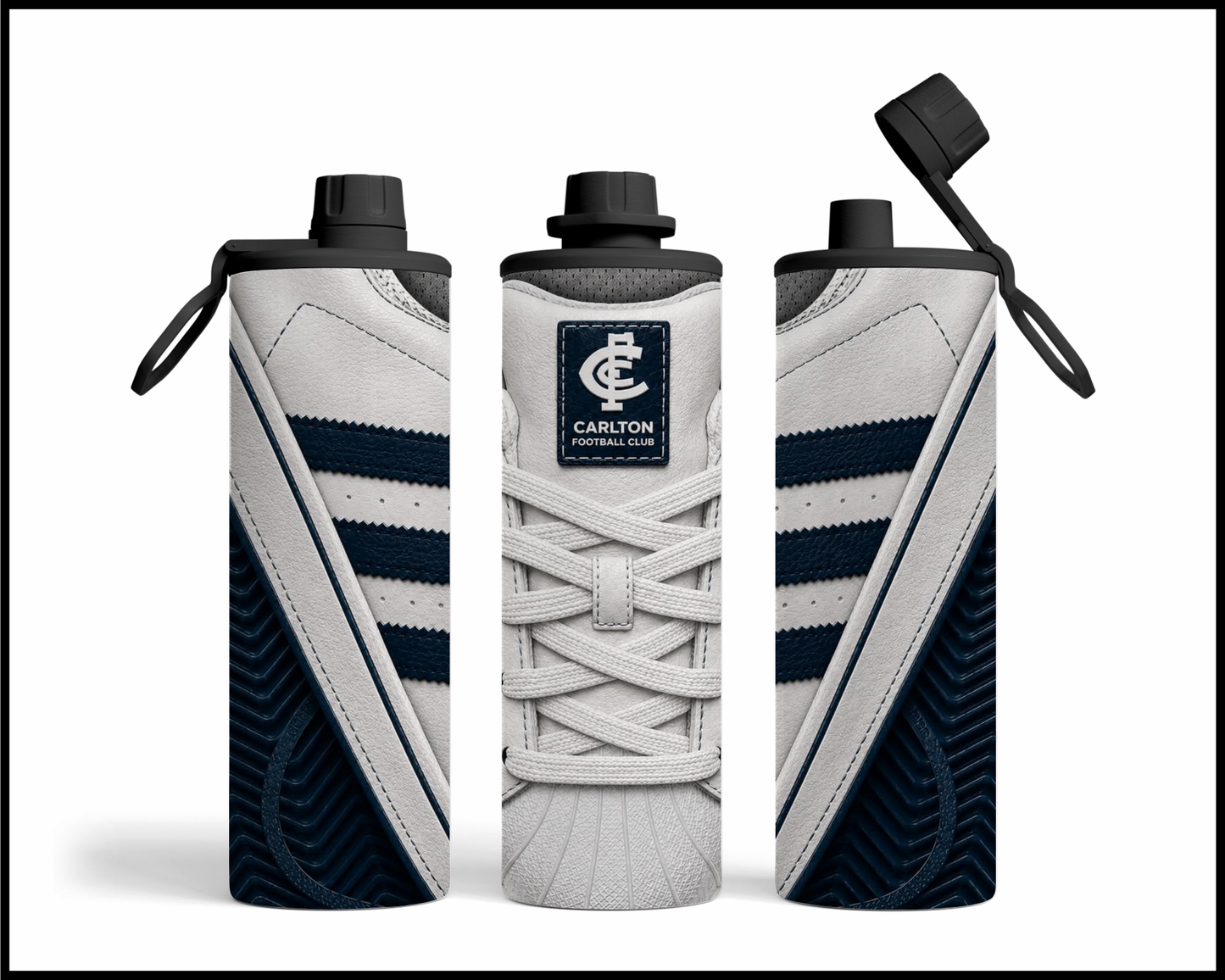 Stainless Steel Tumbler - Carlton Side-Stripe Shoe Inspired