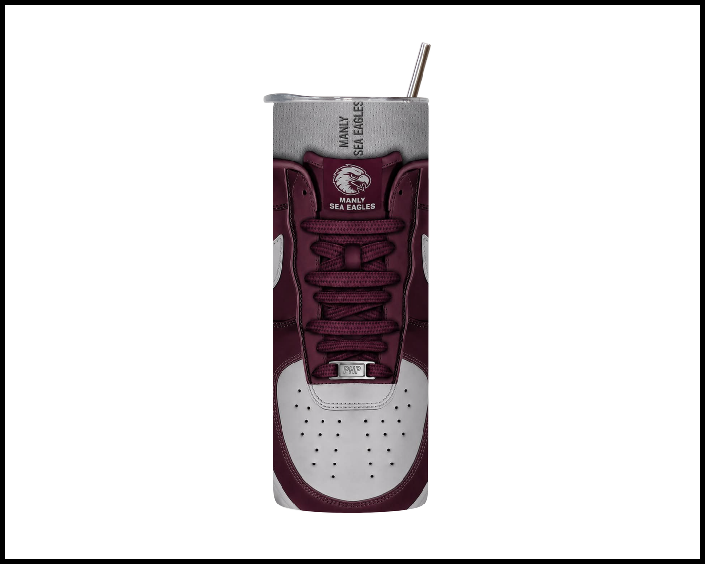 Stainless Steel Tumbler - Manly Sea Eagles Shoe Inspired 013