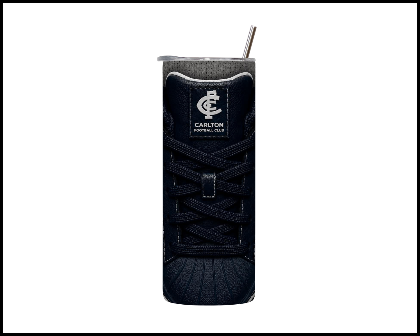 Stainless Steel Tumbler - Carlton Side-Stripe Shoe Inspired