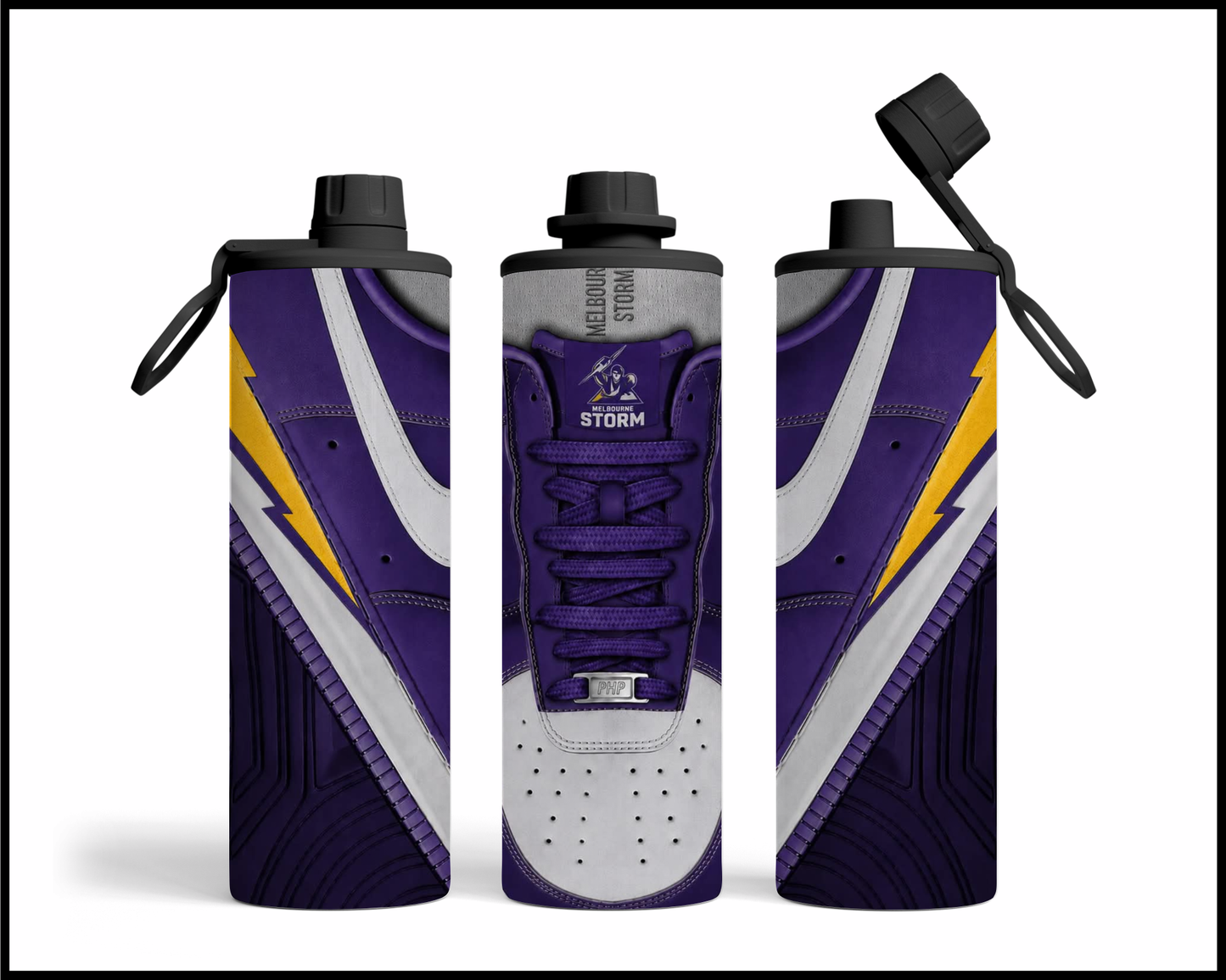 Stainless Steel Tumbler - Melbourne Storm Shoe Inspired 014