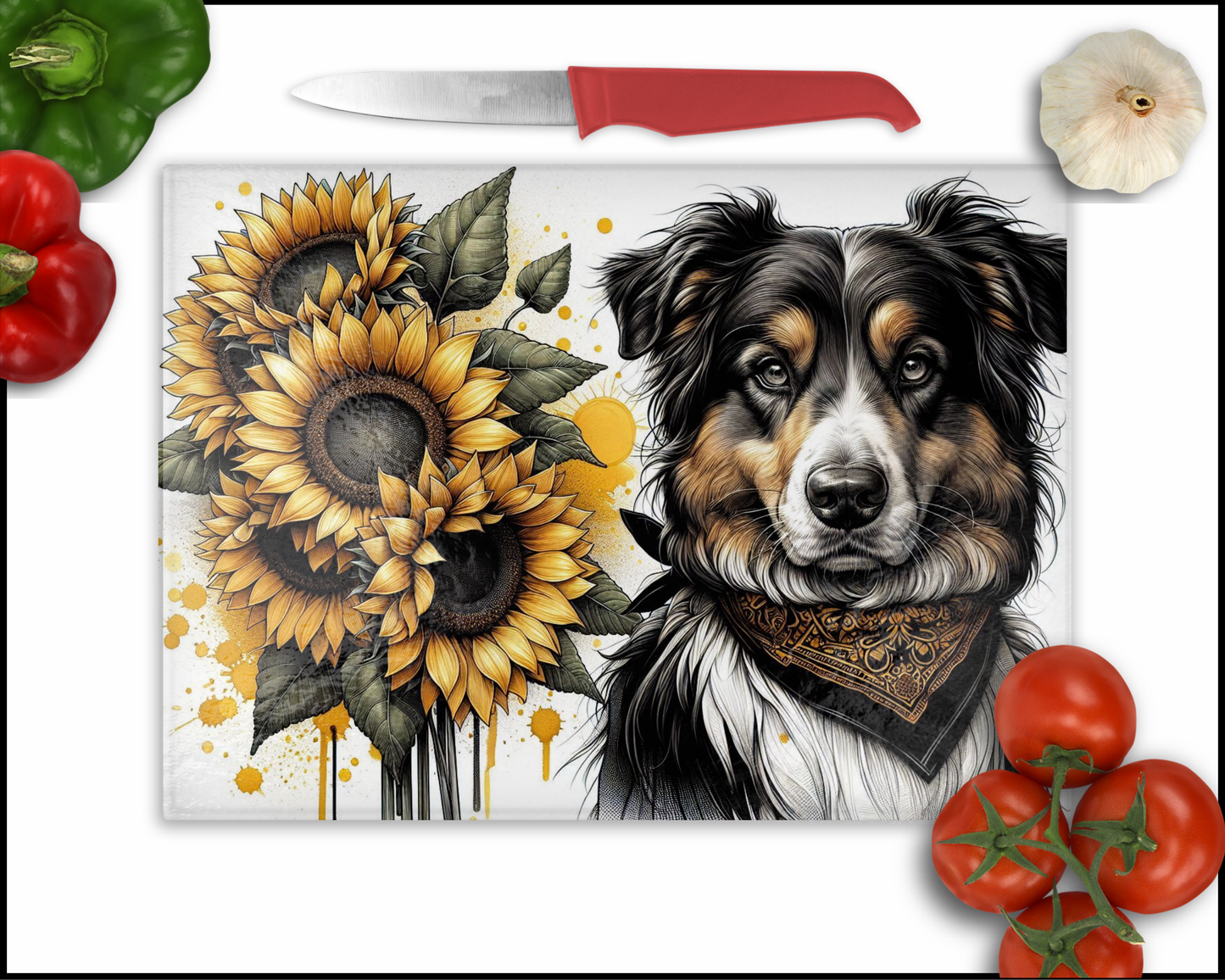 Australian Shepherd Sublimated Cutting Board (014)