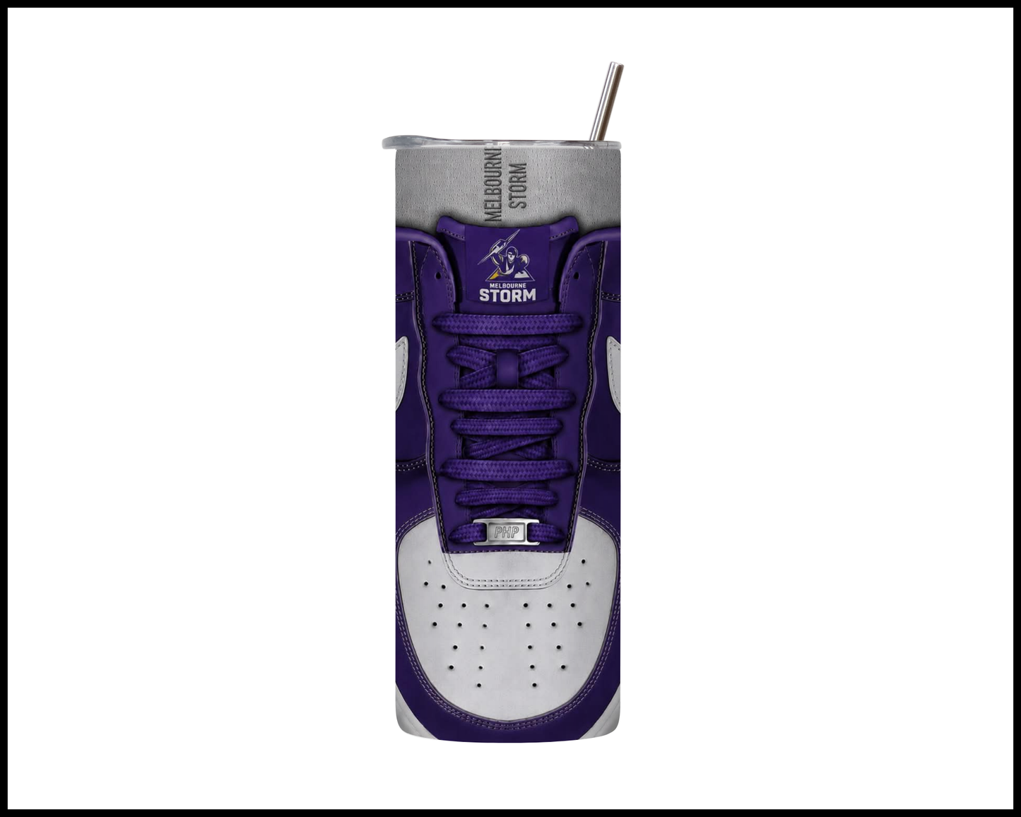 Stainless Steel Tumbler - Melbourne Storm Shoe Inspired 014