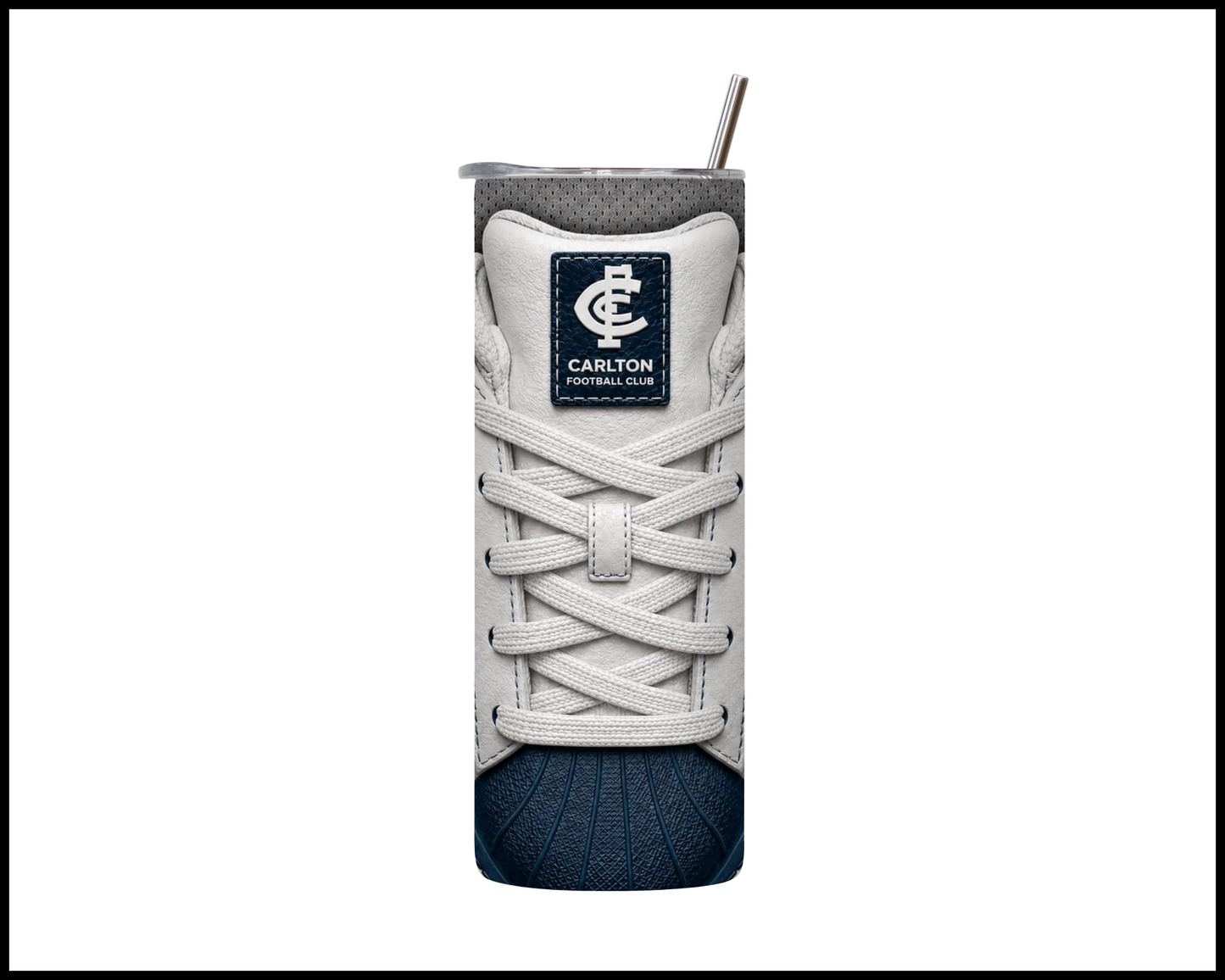 Stainless Steel Tumbler - Carlton Side-Stripe Shoe Inspired