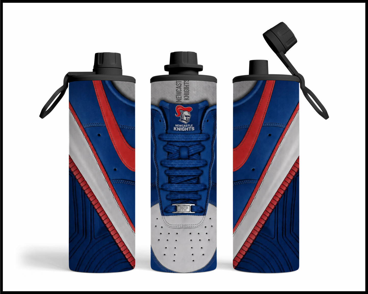 Stainless Steel Tumbler - Newcastle Knights Shoe Inspired 015