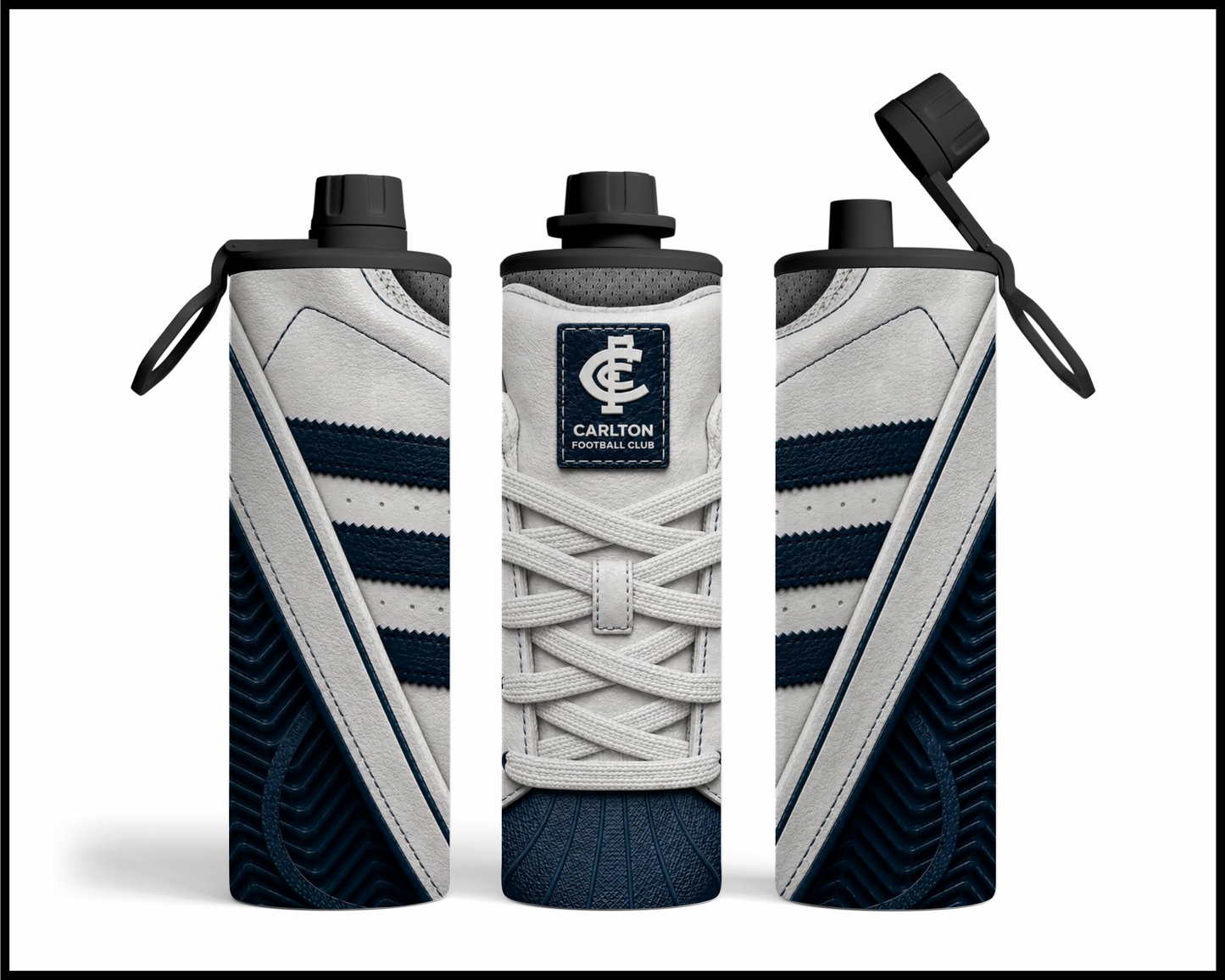 Stainless Steel Tumbler - Carlton Side-Stripe Shoe Inspired