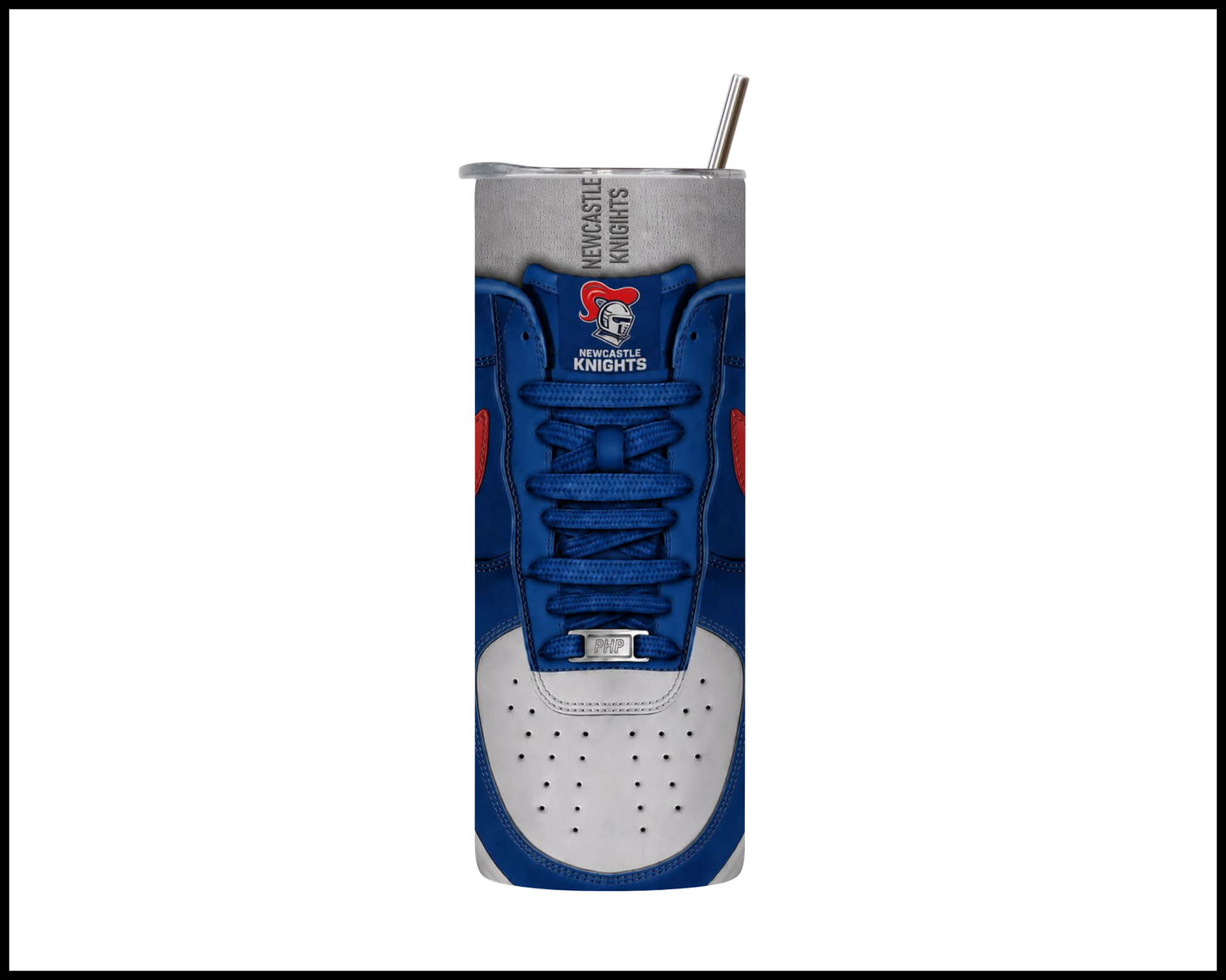 Stainless Steel Tumbler - Newcastle Knights Shoe Inspired 015