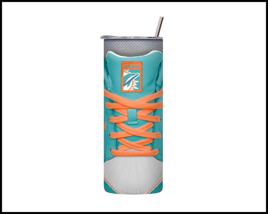 Miami Dolphins Shoe Inspired Tumbler (016)