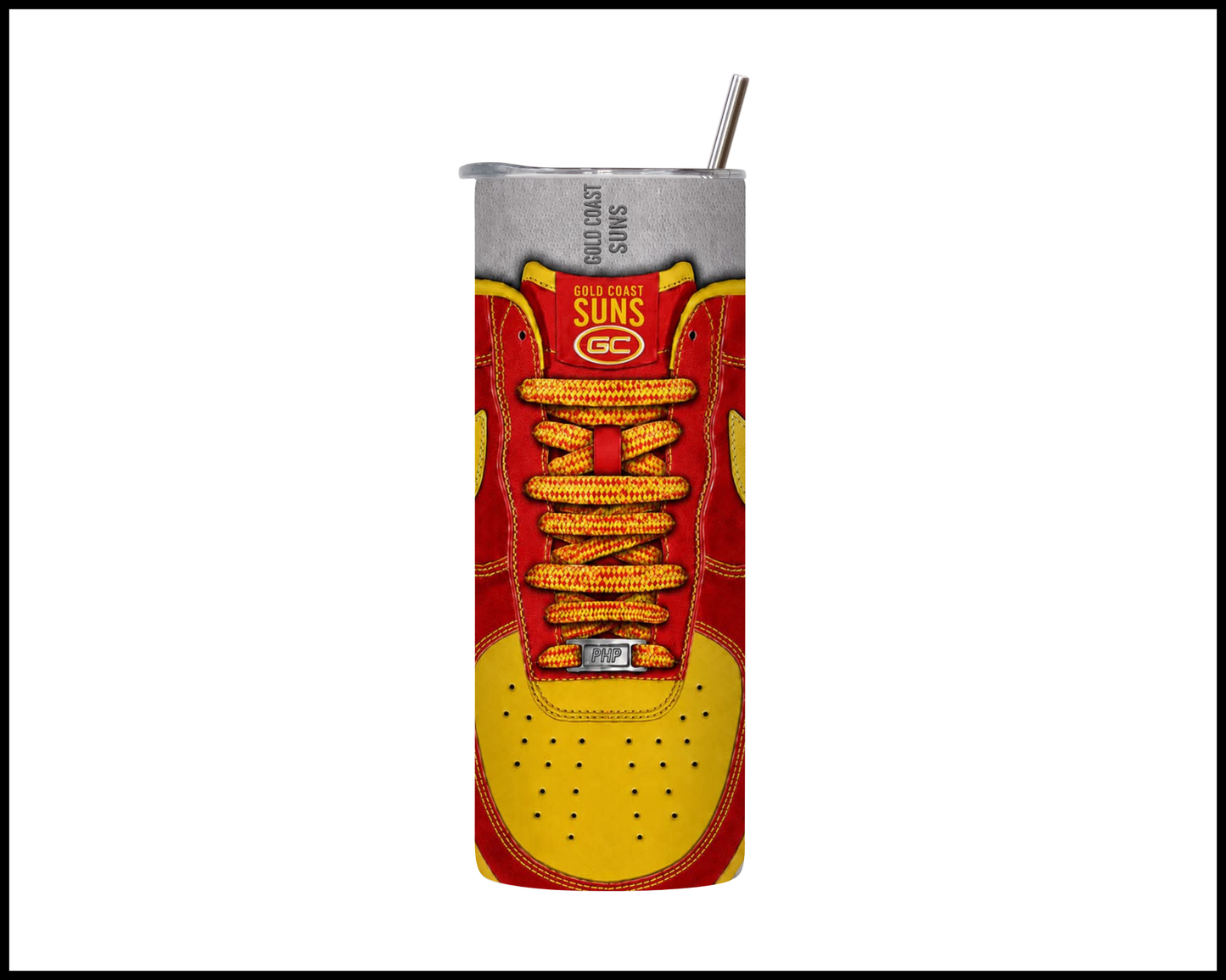 Stainless Steel Tumbler - Gold Coast Suns Shoe Inspired 016