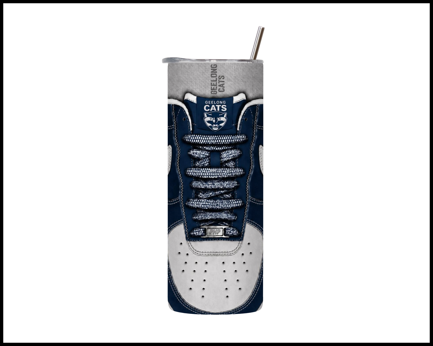 Stainless Steel Tumbler - Geelong Cats Shoe Inspired 017