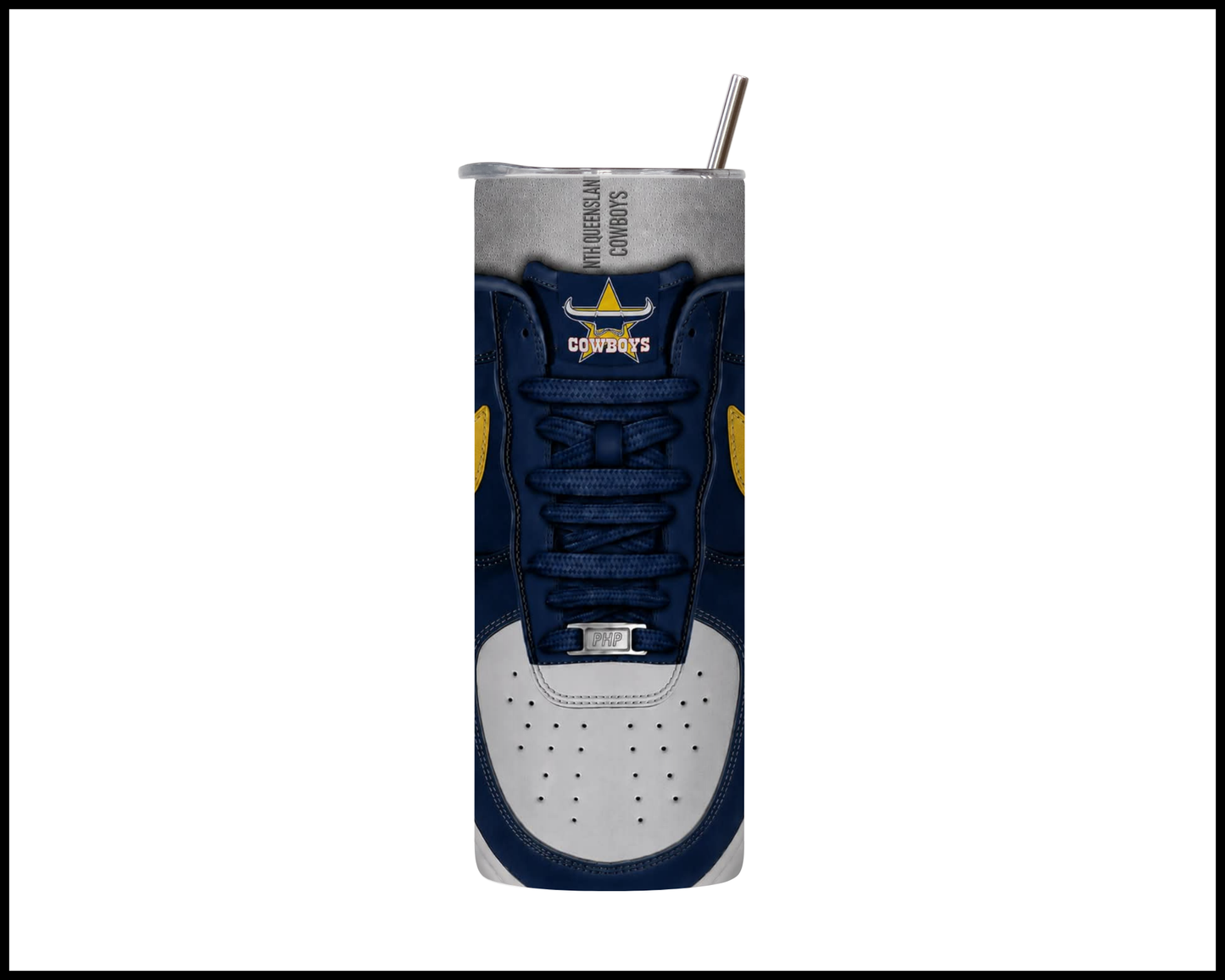 Stainless Steel Tumbler - North Queensland Cowboys Shoe Inspired 017