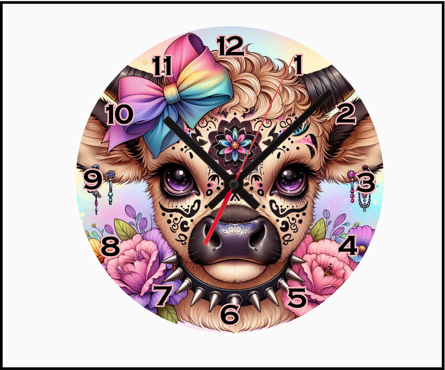 Bad Ass Highlander Sublimated Clock (Round 019)