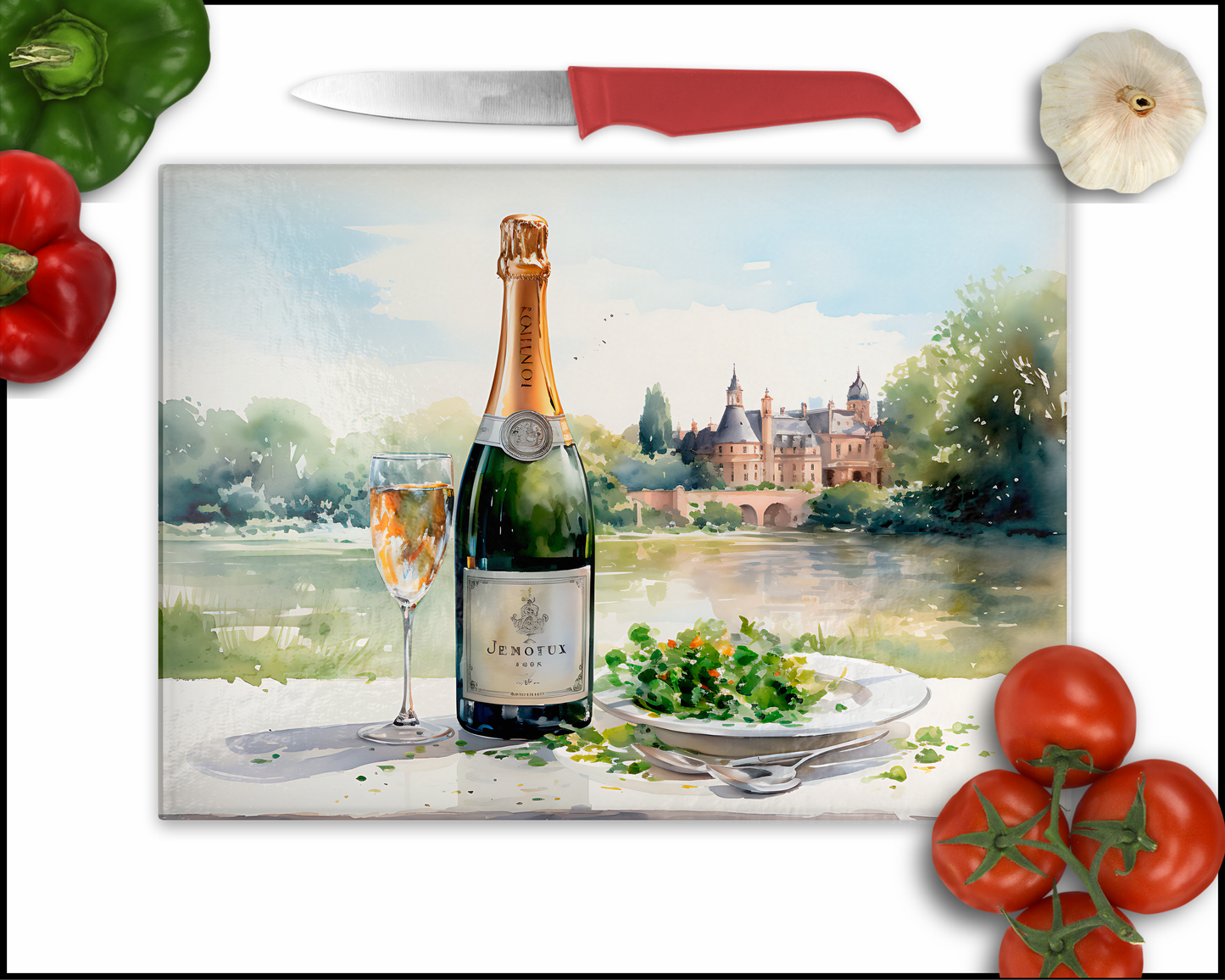 Bubbly by the Lake Sublimated Cutting Board (021)