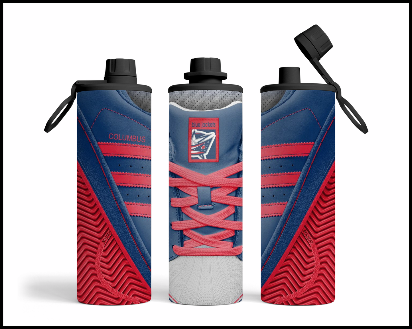 Columbus Blue Jackets Shoe Inspired Tumbler (022)