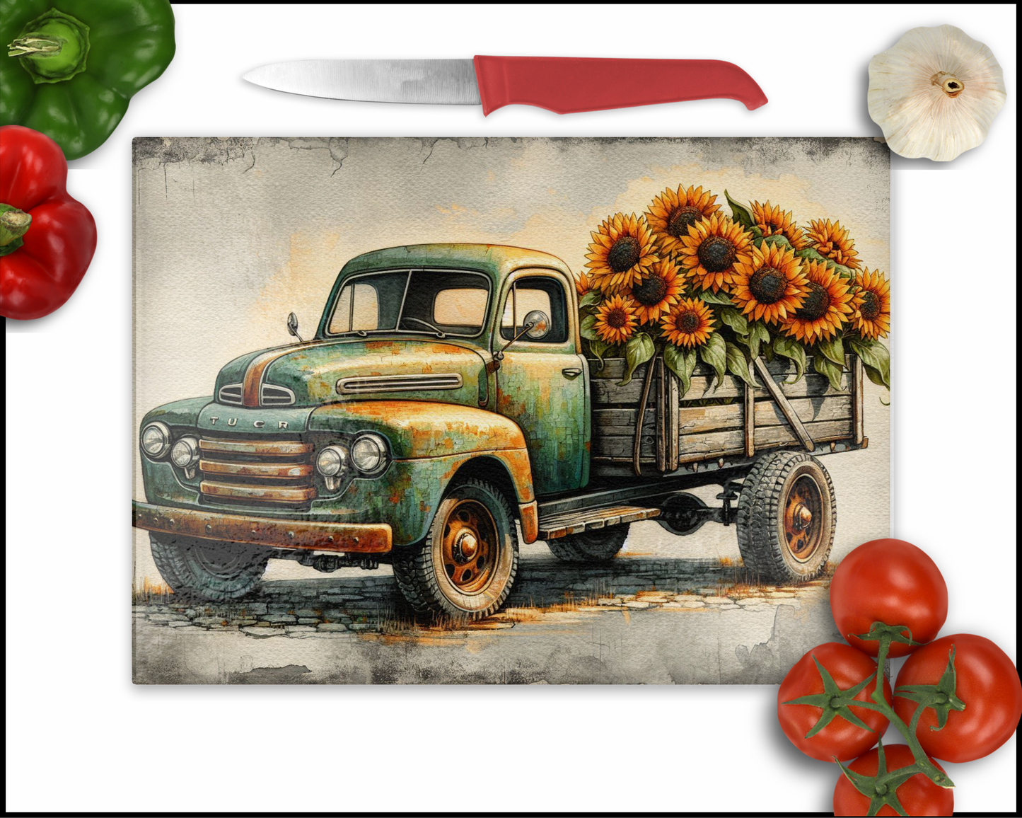 Florist Truck Sublimated Cutting Board (024)