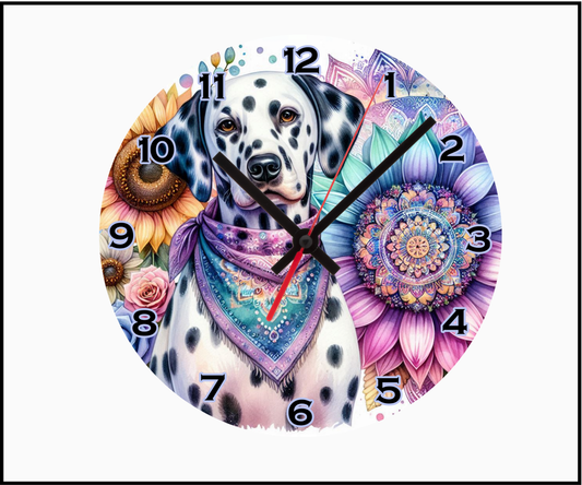 Dalmation Sublimated Clock (Round 025)