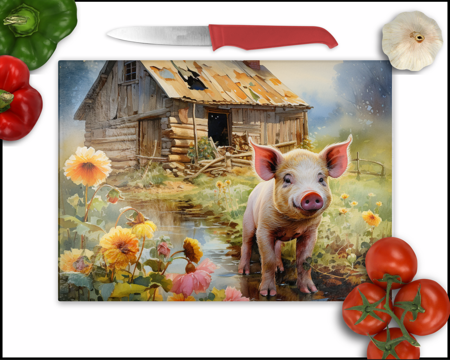 Piglet Sublimated Cutting Board (025)