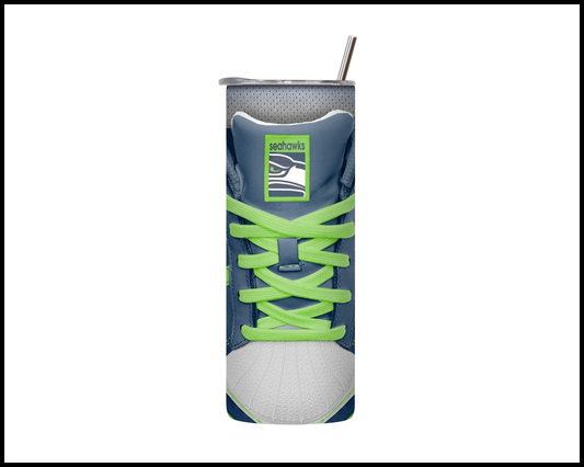 Seattle Seahawks Shoe Inspired Tumbler (026)