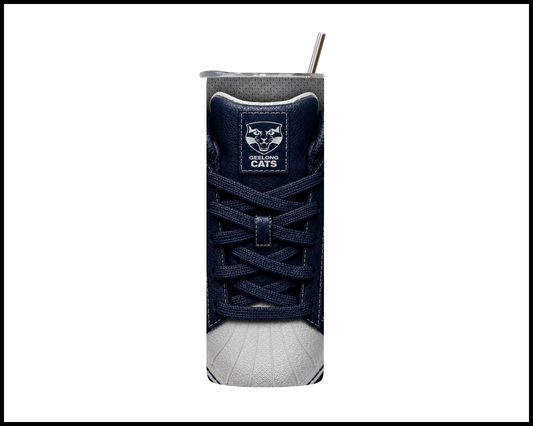 Stainless Steel Tumbler -Geelong Cats Side-Stripe Shoe Inspired