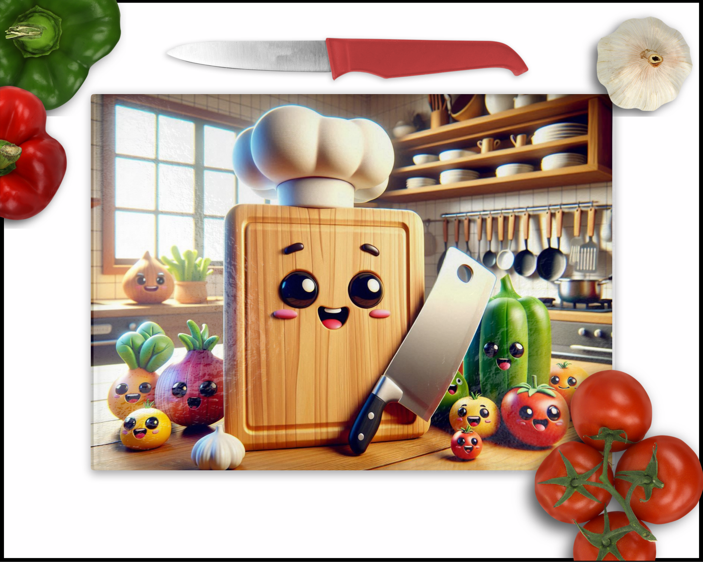 Vegetable Comedy Sublimated Cutting Board (033)