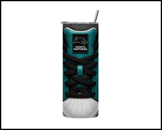 Stainless Steel Tumbler - Penrith Panthers Side-stripe Shoe Inspired