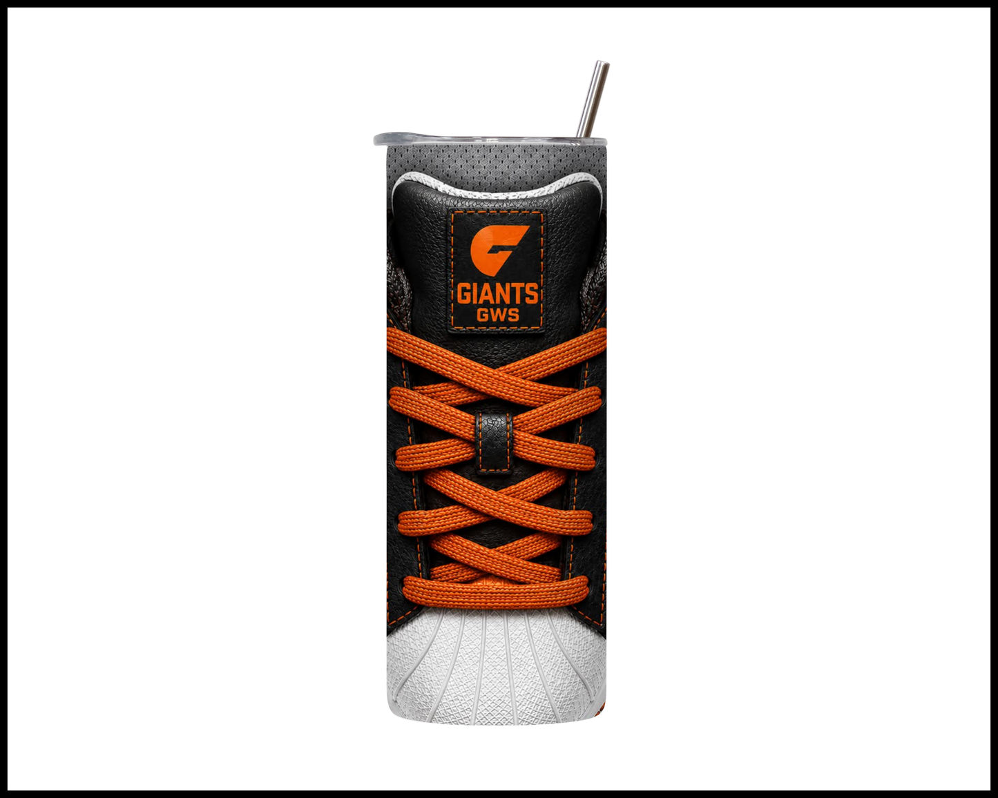 Stainless Steel Tumbler - GWS Giants Side-Stripe Shoe Inspired