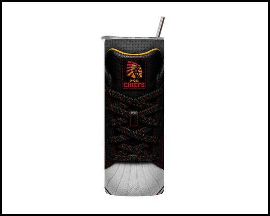 Stainless Steel Tumbler - PNG Chiefs Side-stripe Shoe Inspired