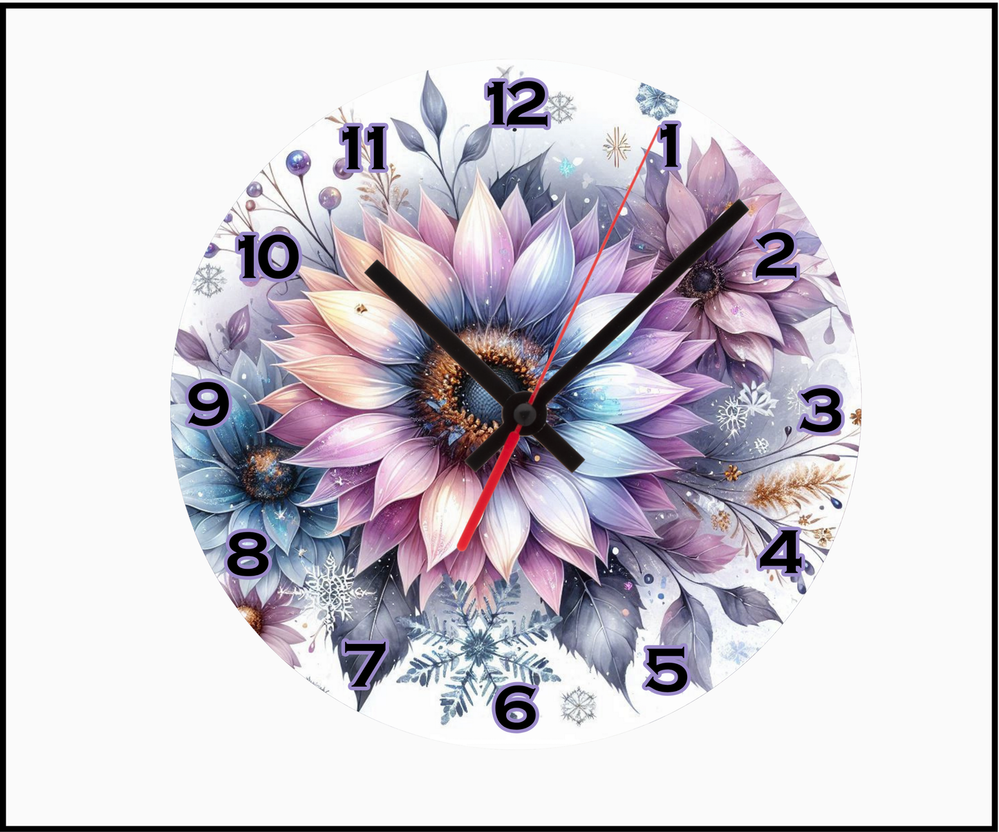 Hycolor Sunflower Sublimated Clock (Round 045)