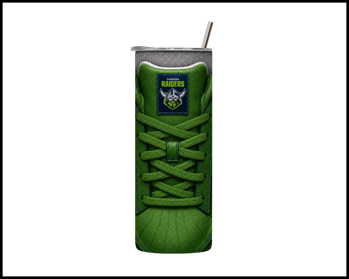Stainless Steel Tumbler - Canberra Raiders Side-stripe Shoe Inspired