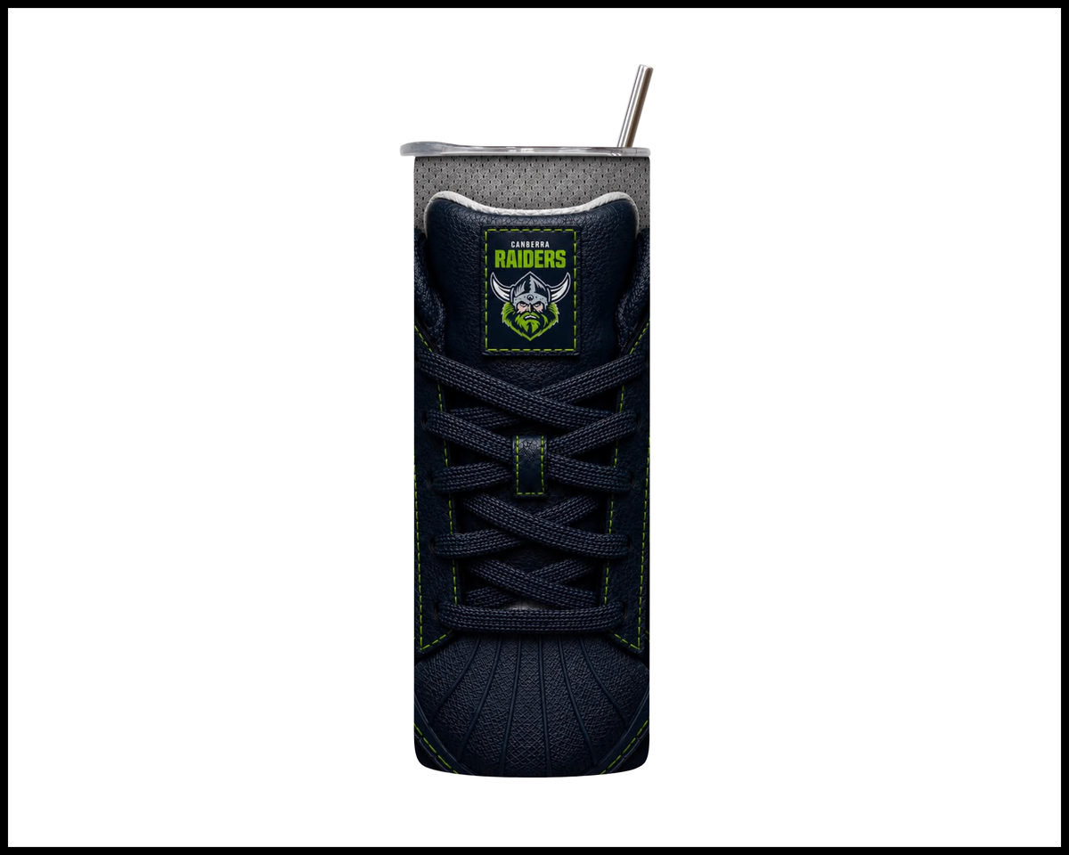 Stainless Steel Tumbler - Canberra Raiders Side-stripe Shoe Inspired
