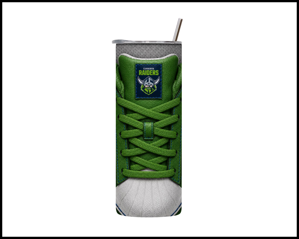 Stainless Steel Tumbler - Canberra Raiders Side-stripe Shoe Inspired