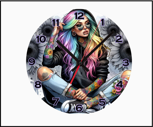 Hycolor Bad Ass Sublimated Clock (Round 051)