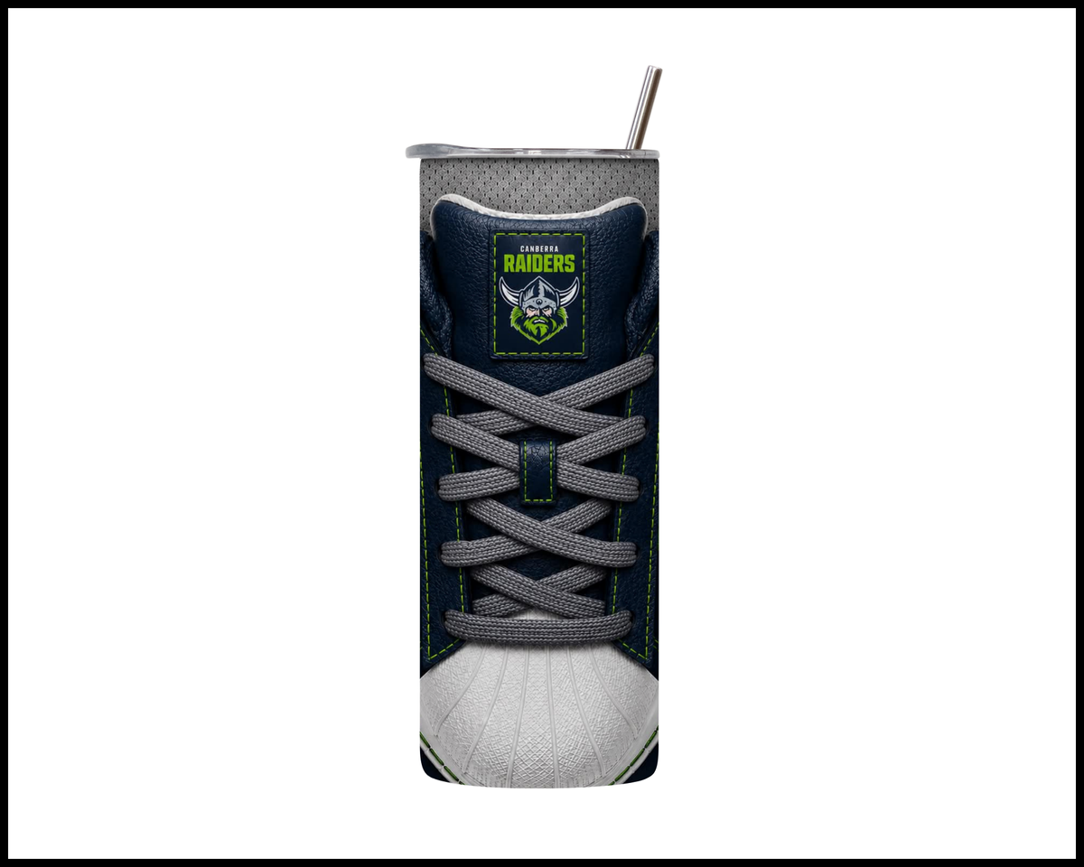 Stainless Steel Tumbler - Canberra Raiders Side-stripe Shoe Inspired