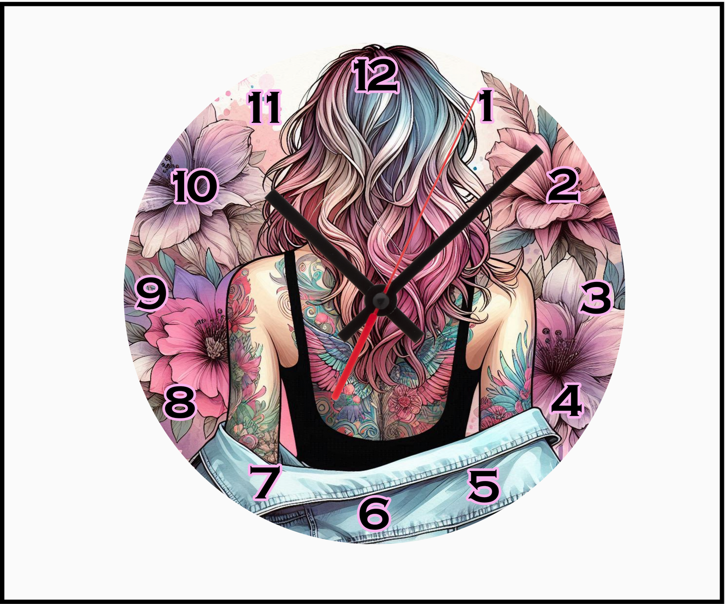 Beautiful Baddy Sublimated Clock (Round 052)