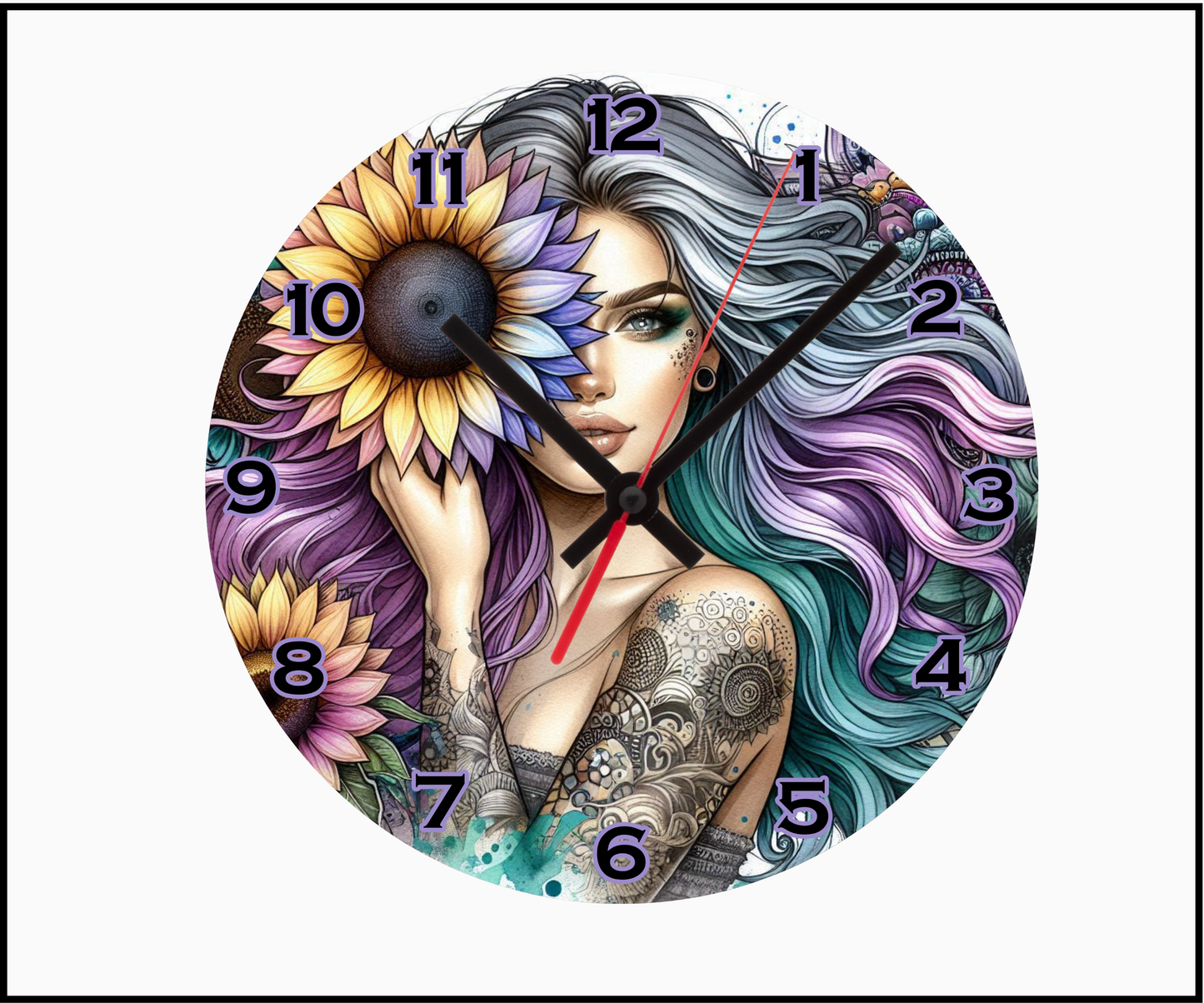 Bad Ass Mandala Sublimated Clock (Round 053)