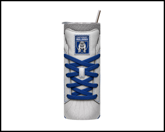 Stainless Steel Tumbler - Canterbury Bulldogs Side-Stripe Shoe Inspired