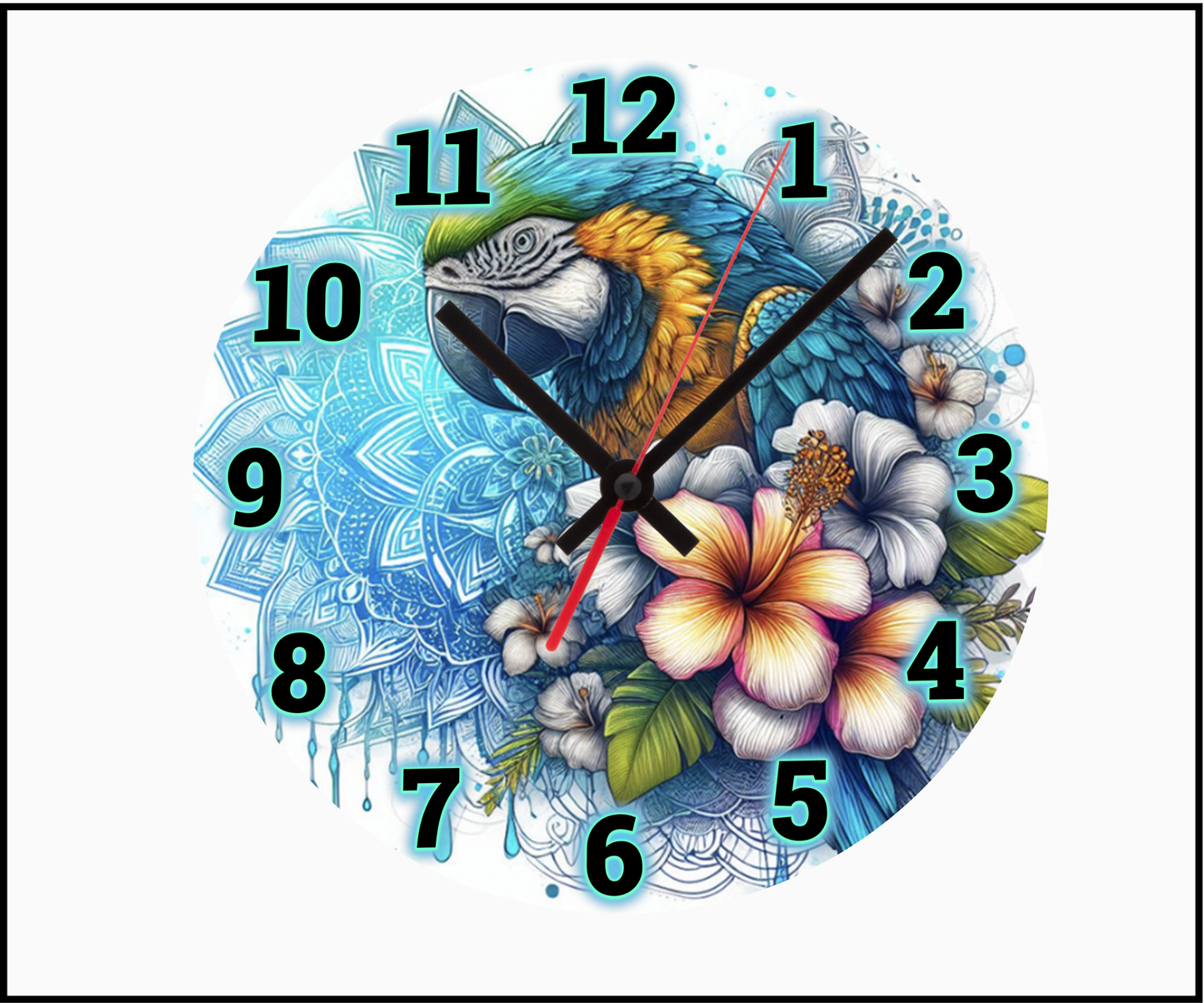 McCaw Mandala Sublimated Clock (Round 058)