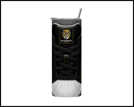 Stainless Steel Tumbler - Richmond Tigers Side-Stripe Shoe Inspired