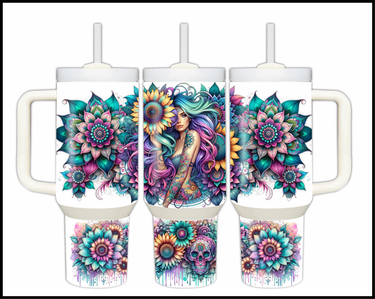 Boho Bloom & Siren Song Stainless Steel Big Guzzler (062)