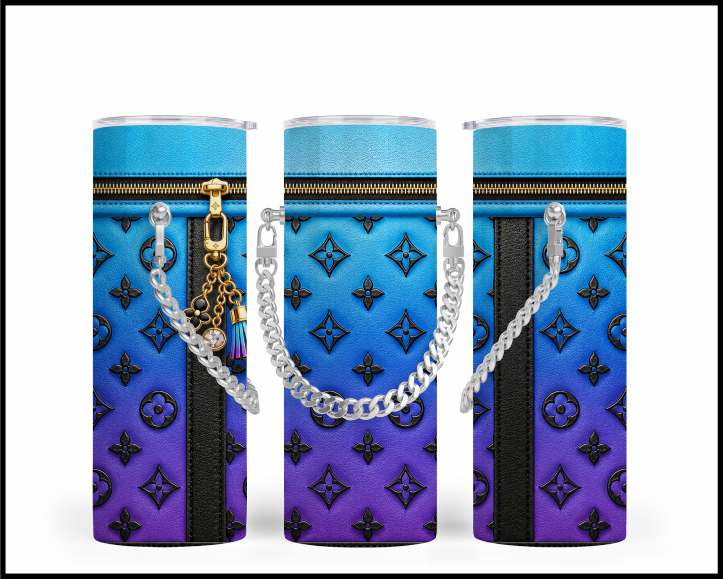 Designer Handbag Inspired Chain Tumbler (064)