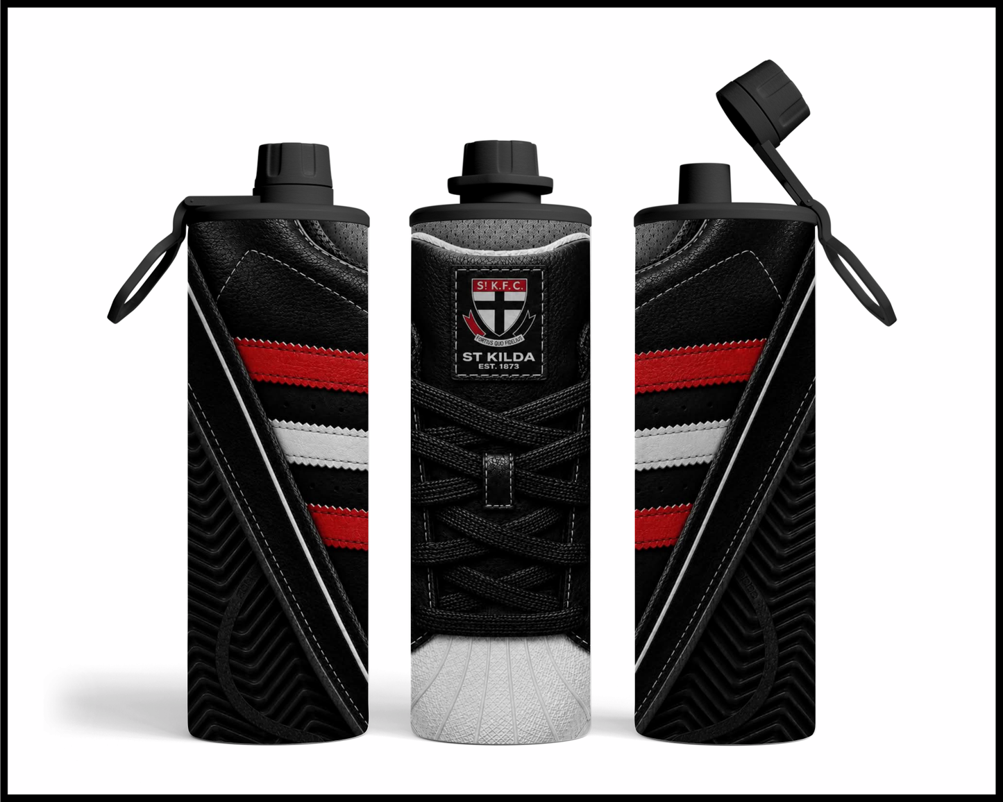 Stainless Steel Tumbler - St Kilda Side-Stripe Shoe Inspired