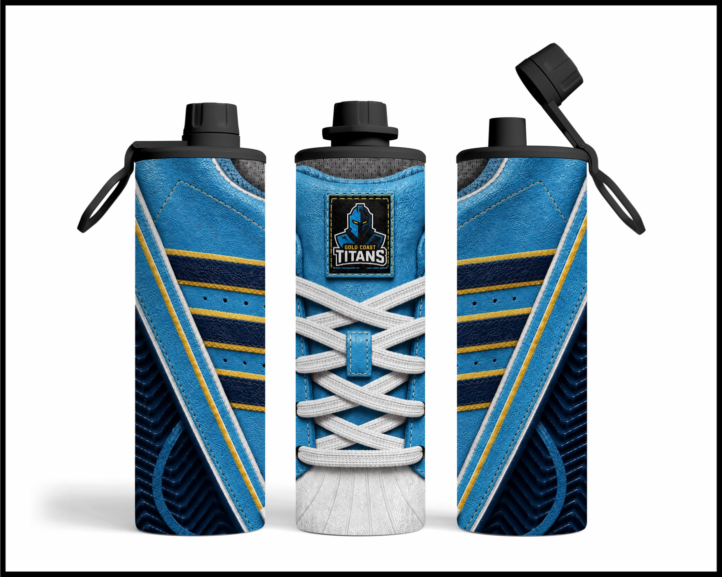 Gold Coast Titans Side-stripe Shoe Inspired Tumbler