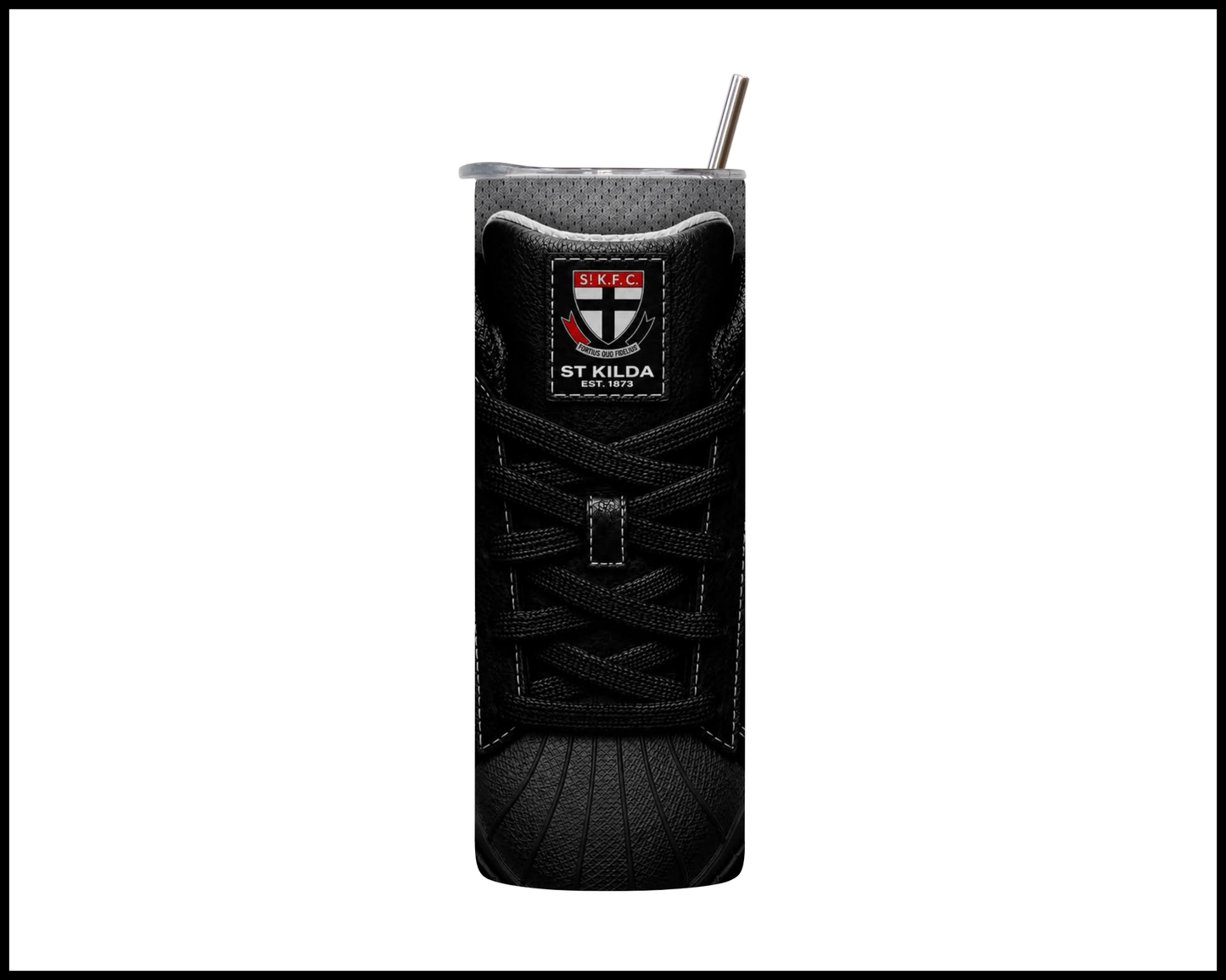 Stainless Steel Tumbler - St Kilda Side-Stripe Shoe Inspired