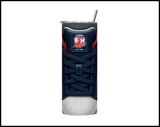 Stainless Steel Tumbler - Sydney Roosters Side-Stripe Shoe Inspired
