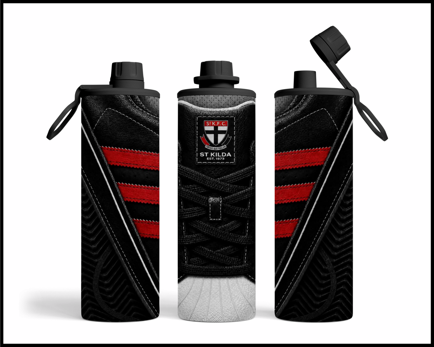 Stainless Steel Tumbler - St Kilda Side-Stripe Shoe Inspired