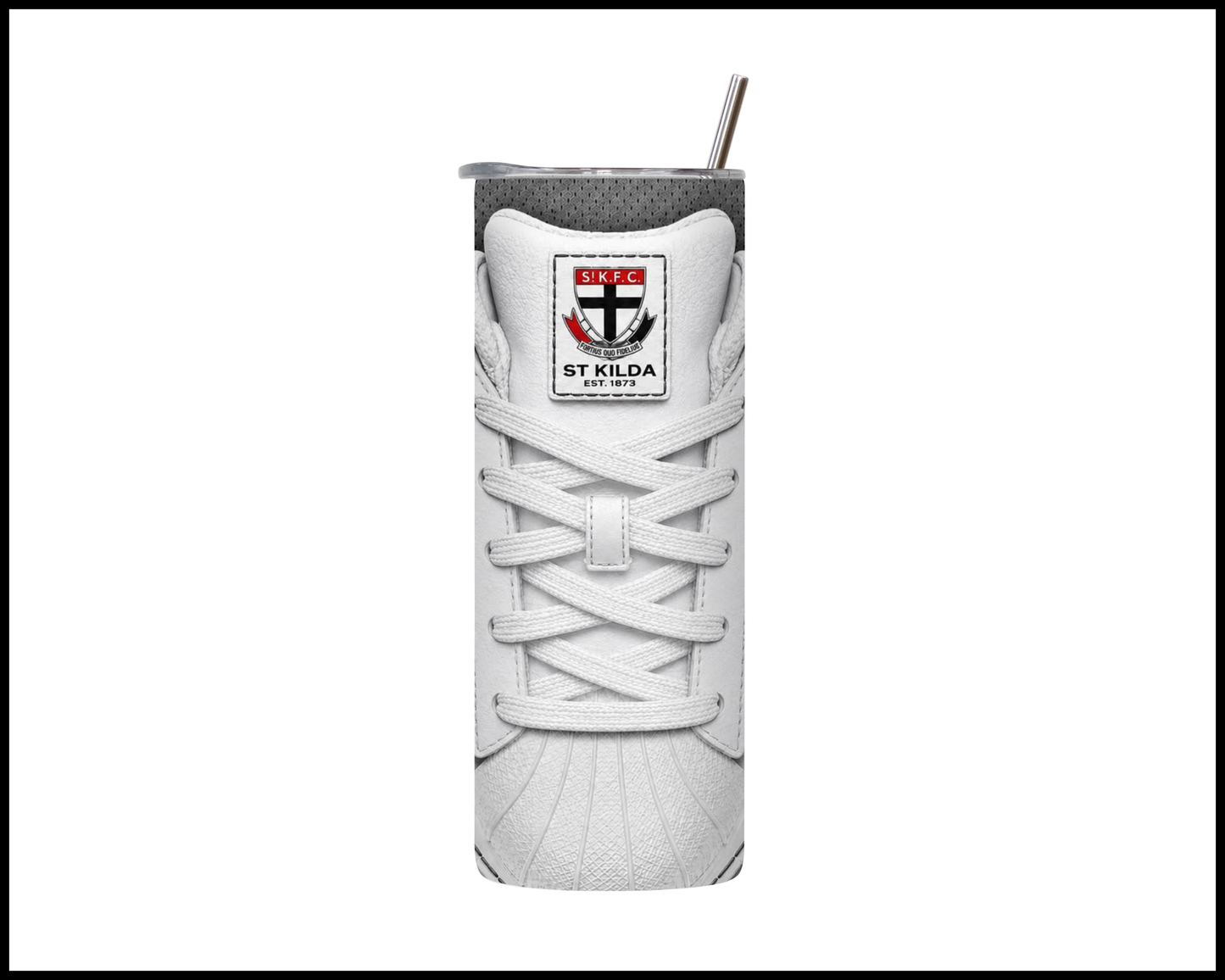Stainless Steel Tumbler - St Kilda Side-Stripe Shoe Inspired