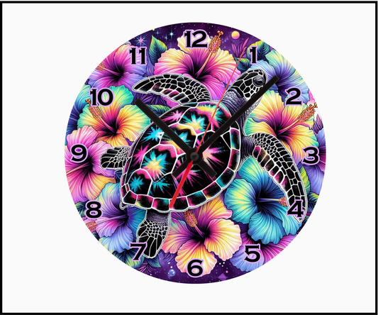 Turtle Sublimated Clock (Round 073)