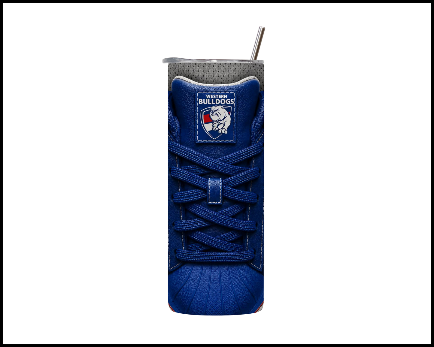 Stainless Steel Tumbler - Western Bulldogs Side-Stripe Shoe Inspired