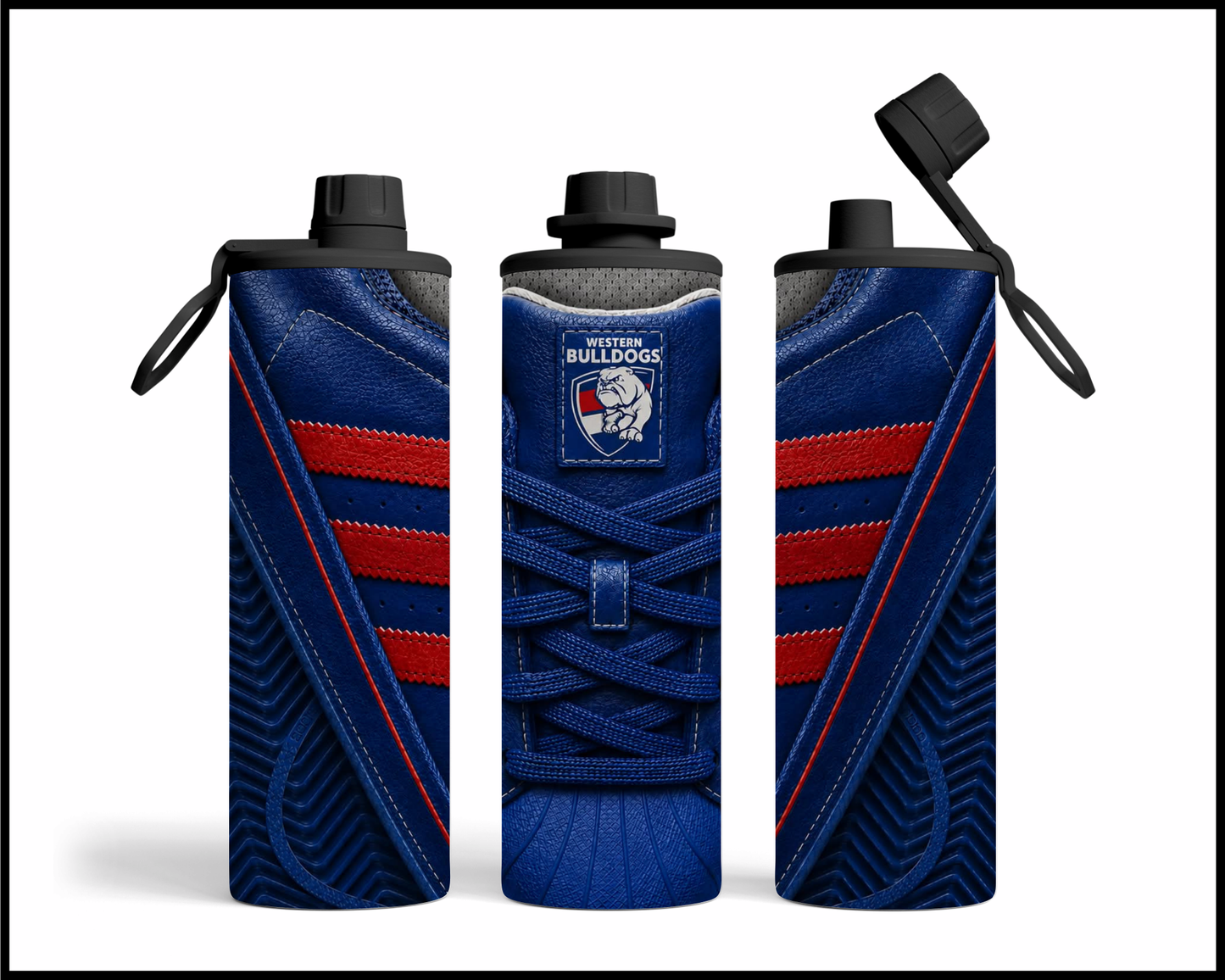 Stainless Steel Tumbler - Western Bulldogs Side-Stripe Shoe Inspired