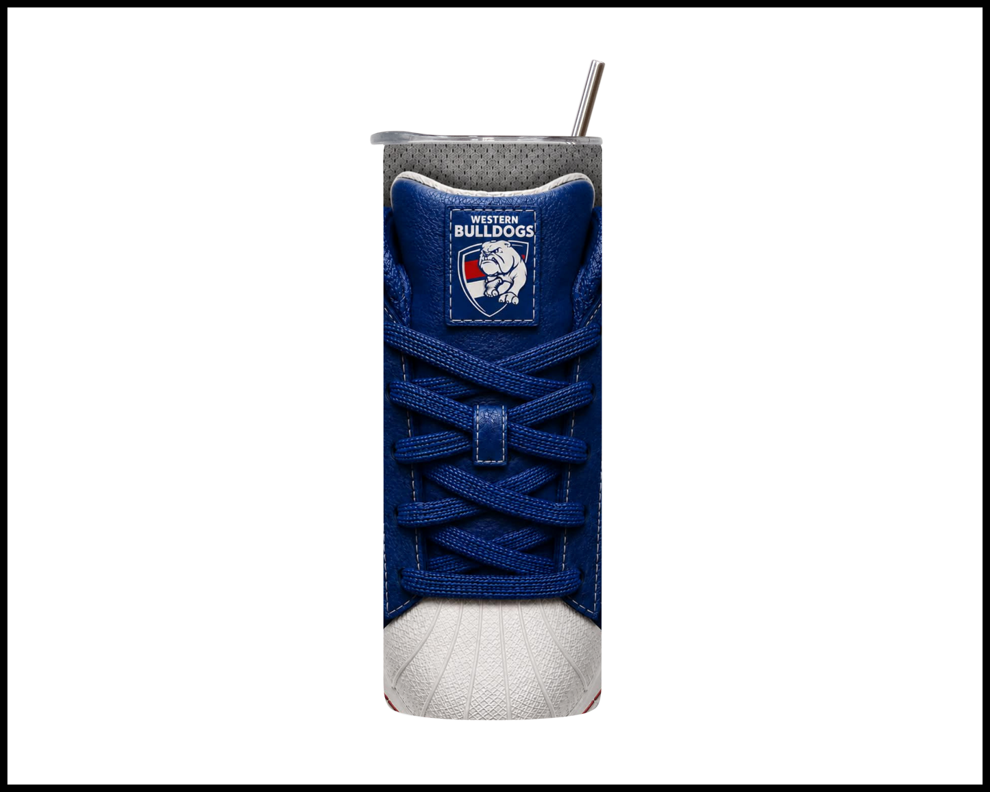 Stainless Steel Tumbler - Western Bulldogs Side-Stripe Shoe Inspired