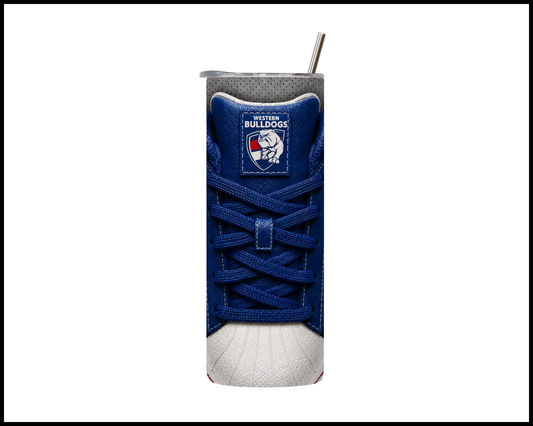 Stainless Steel Tumbler - Western Bulldogs Side-Stripe Shoe Inspired